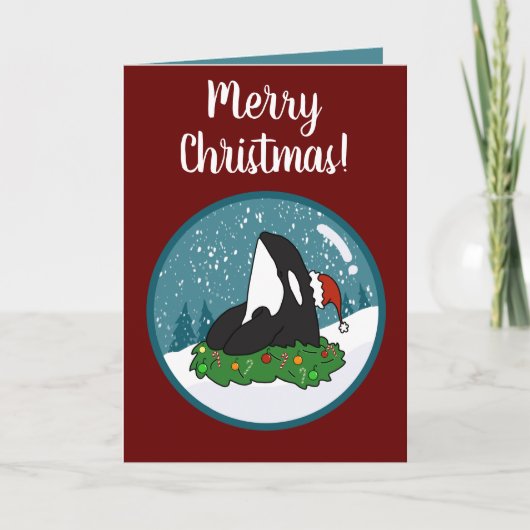 Christmas Orca Killer Whale Karte (Vorderseite)