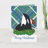 Christmas Orca Killer Whale Karte (Vorderseite)