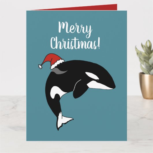 Christmas Orca Killer Whale Karte (Kleine Pflanze)