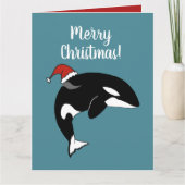 Christmas Orca Killer Whale Karte (Vorderseite)