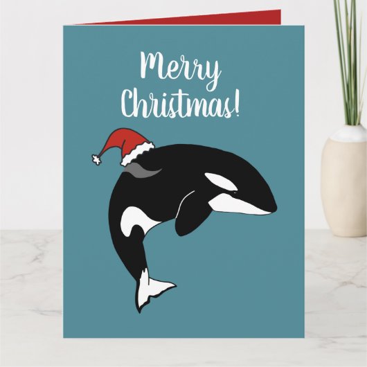 Christmas Orca Killer Whale Karte (Vorderseite)