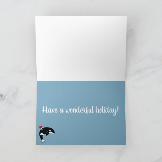 Christmas Orca Killer Whale Karte (Innenseite)