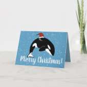 Christmas Orca Killer Whale Karte (Vorderseite)