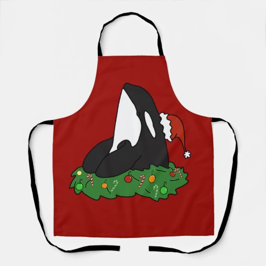 Christmas Orca Killer Whale Schürze (Vorderseite)