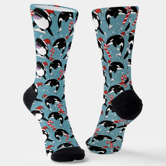 Christmas Orca Killer Whale Socken (Gewinkelt)