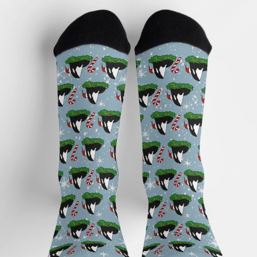 Christmas Orca Killer Whale Socken (Oben)