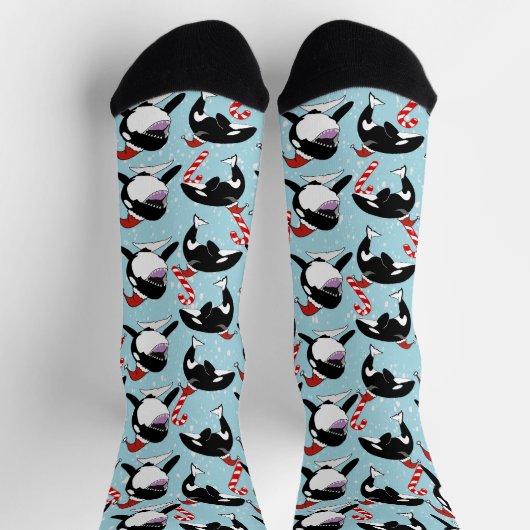 Christmas Orca Killer Whale Socken (Oben)