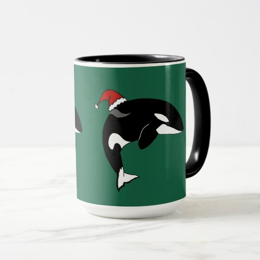 Christmas Orca Killer Whale Tasse (VorderseiteRechts)