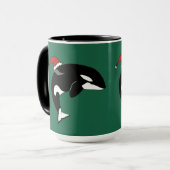 Christmas Orca Killer Whale Tasse (Vorderseite Links)