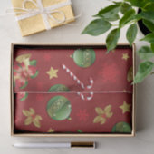 Christmas Ornamant & Candy Cane Pattern Seidenpapier (Geschenk)