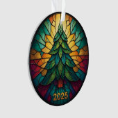 Christmas Ornament 2025 Faux Stained Glass Eff. 1  (Vorderseite)