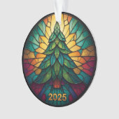Christmas Ornament 2025 Faux Stained Glass Eff. 1  (Vorderseite)