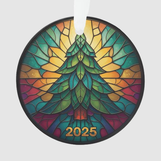 Christmas Ornament 2025 Faux Stained Glass Eff. 1  (Vorderseite)