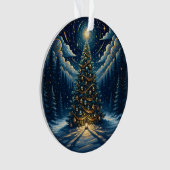 Christmas Ornament 2025 – Winter Night Tree 1 (Vorderseite)