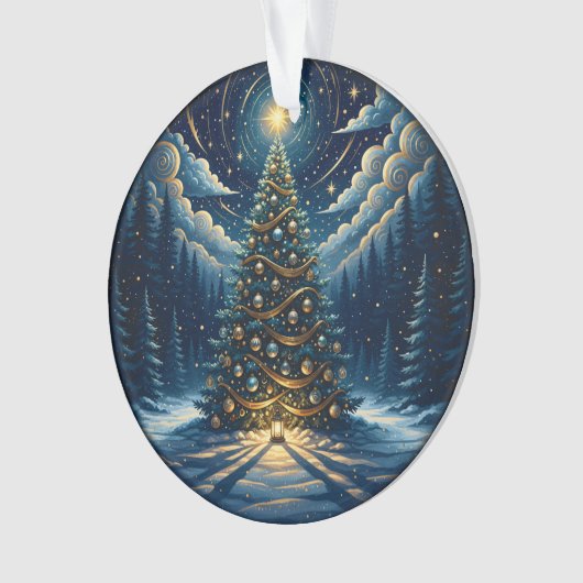 Christmas Ornament 2025 – Winter Night Tree 1 (Vorderseite)