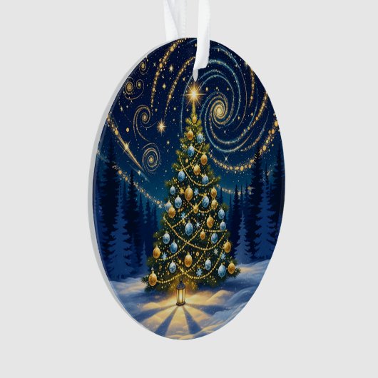 Christmas Ornament 2025 – Winter Night Tree 2 (Vorderseite)