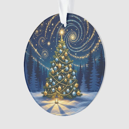 Christmas Ornament 2025 – Winter Night Tree 2 (Vorderseite)