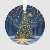 Christmas Ornament 2025 – Winter Night Tree 2 (Vorderseite)