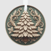 Christmas Ornament 2025 – Wood Carved Style (Rückseite)