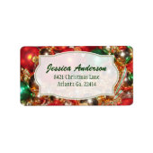 Christmas Ornament Address Stickers Adressaufkleber (Vorne)