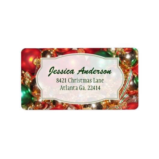 Christmas Ornament Address Stickers Adressaufkleber (Vorne)