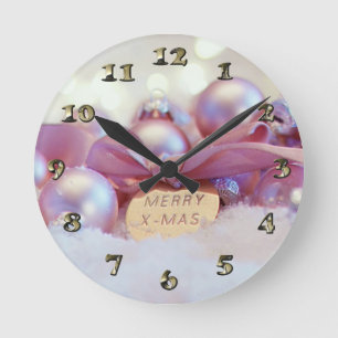 Christmas Ornament Decoration Greeting Runde Wanduhr