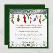 Christmas Ornament Exchange Dinner Invitations Einladung (Vorne/Hinten)