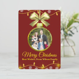Christmas Ornament Holiday Photo Card Feiertagskarte
