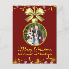 Christmas Ornament Holiday Photo Card Feiertagspostkarte