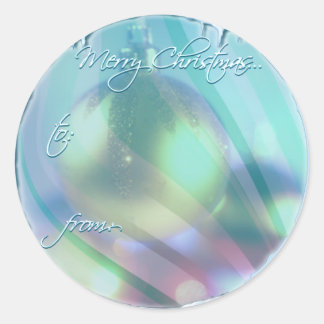 CHRISTMAS ORNAMENT & ICE by SHARON SHARPE Runder Aufkleber