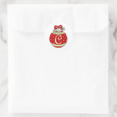 CHRISTMAS ORNAMENT INITITIAL C RUNDER AUFKLEBER (Tasche)