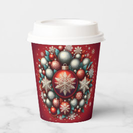 Christmas ornament paper cup. pappbecher