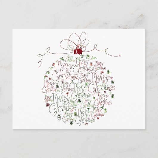 Christmas Ornament PostCard Feiertagspostkarte (Vorderseite)