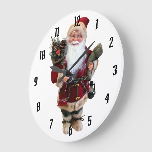 Christmas ornament Santa Claus doll Große Wanduhr (Winkel)