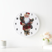 Christmas ornament Santa Claus doll Große Wanduhr (Zuhause)