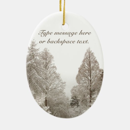 Christmas Ornament Snow Trees Decoration Custom (Hinten)