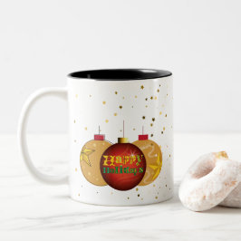 Christmas Ornament Spheres Zweifarbige Tasse