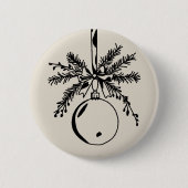 Christmas ornament with bow and pine branch button (Vorderseite)