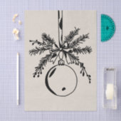 Christmas ornament with bow and pine branch seidenpapier (Handwerk)
