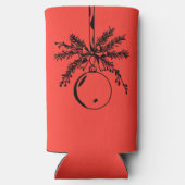 Christmas ornament with bow and pine branch selters dosenkühler (Rückseite)