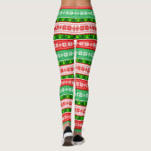 CHRISTMAS ORNAMENTS DESIGN RED WHITE GREEN LEGGINGS (Rückseite)