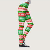 CHRISTMAS ORNAMENTS DESIGN RED WHITE GREEN LEGGINGS (Rechts)