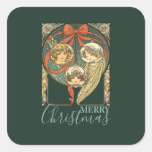 Christmas Ornaments Faith Hope And Charity Vector Quadratischer Aufkleber (Vorderseite)