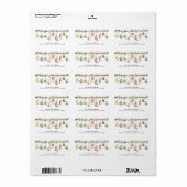 Christmas Ornaments Garland Return Address Label Adressaufkleber (Vorne)
