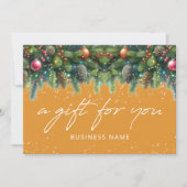 Christmas Ornaments Logo Gift Certificate (Vorderseite)