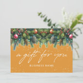 Christmas Ornaments Logo Gift Certificate (Stehend Vorderseite)