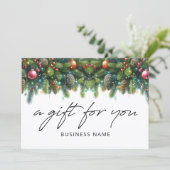 Christmas Ornaments Logo Gift Certificate (Stehend Vorderseite)