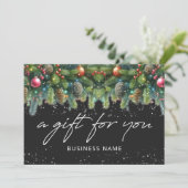 Christmas Ornaments Logo Gift Certificate (Stehend Vorderseite)