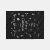 Christmas Ornaments Merry Xmas Happy New Year Fleecedecke (Vorderseite (Horizontal))