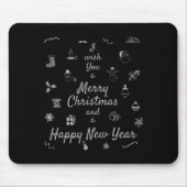 Christmas Ornaments Merry Xmas Happy New Year Mousepad (Vorne)